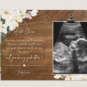 Godparent Proposal Picture Frame – 8x10 Wood – Personalized Godmother or Godfather Keepsake – “Will You Be My Godparents”