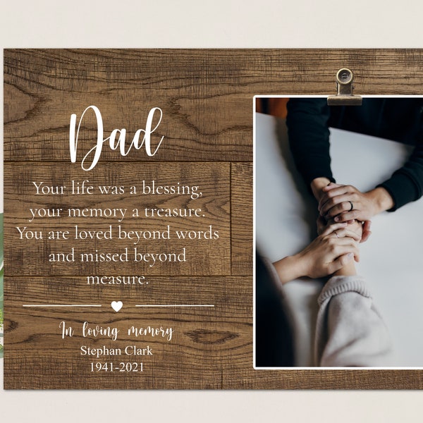 Loss of parent gift- Loss of Father Frame- Sympathy Gift- Memorial Frame- In Loving Memory Gift- Loss of Dad- Parent Loss