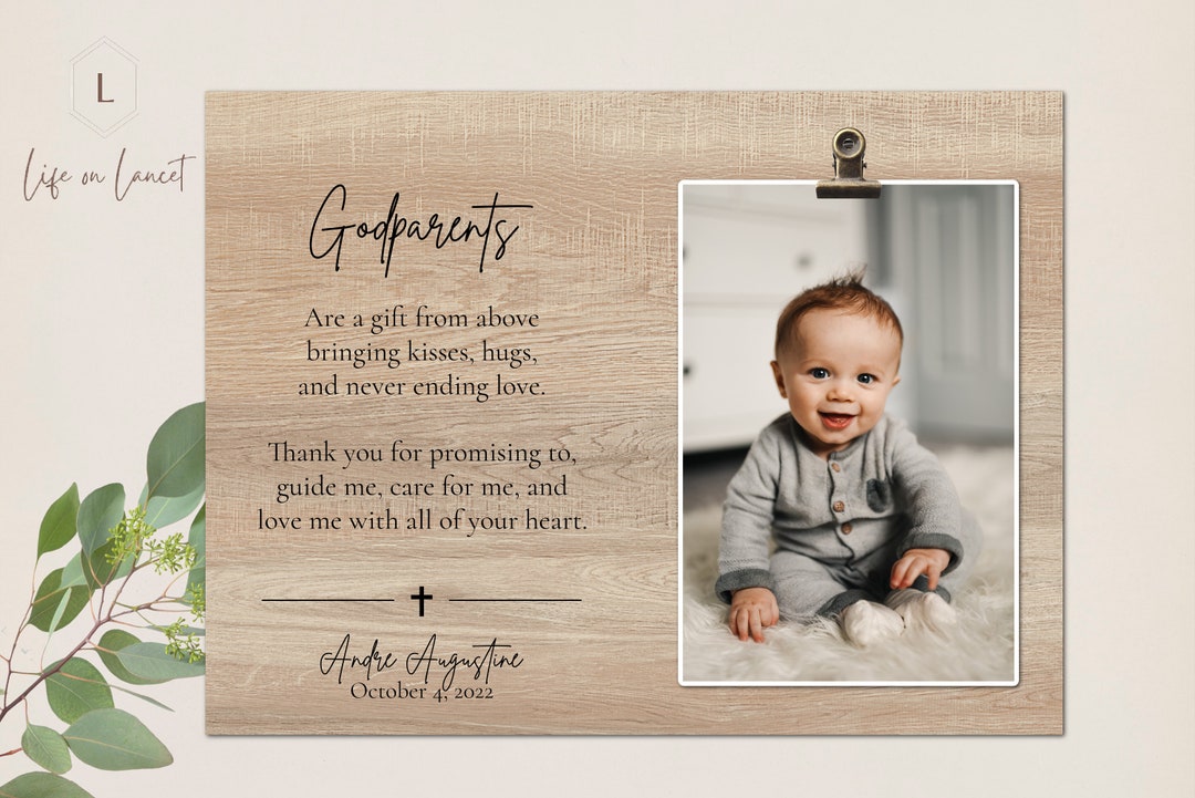 Godparents Frame From Godchild, Personalized Godparents Frame
