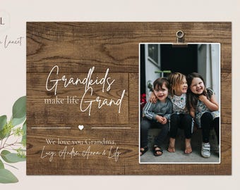 Grandkids Photo Frame, Father's Day Gift, Grandparent Gift