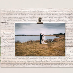 Personalized Wedding Song Lyrics Frame – 8x10 Wood Keepsake