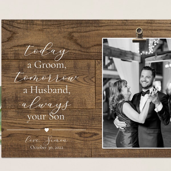 Personalized wedding frame for mother of the groom, Personalized wedding gift photo frame, Wedding picture frames, Wedding Day Gift