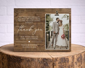 Personalized Wedding Photo Frame, Gift for Parents