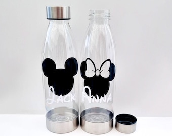 Personalised Water Bottle | Mickey & Minnie | Water Bottle | Drink | Summer | School Bottles | Gym
