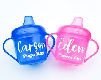 Baby Sippy Cup 4 Months+ Blue or Pink Add baby name and your own message to the cup | Birthday | Party | Gifts | New Arrivals | Easter