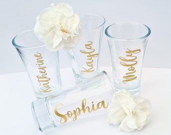 Personalised Shot Glasses | Birthday, Bridesmaid, Bride, Wedding Roles, Bachelorette Party | Stag Do | Girls Night | Gifts | Drinking Favors