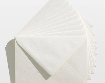ENVELOPES set of 10 made of Italian paper cream, FSC certified & environmentally friendly