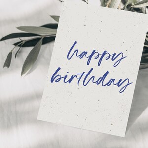 Carte postale joyeux anniversaire motif pois, motif dessiné à la main, carte d'anniversaire, cadeau d'anniversaire, papier certifié FSC