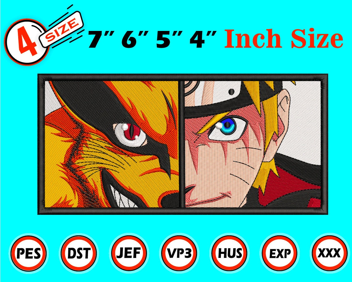 Anime inspired naruto embroidery designs machine embroidery  etsy