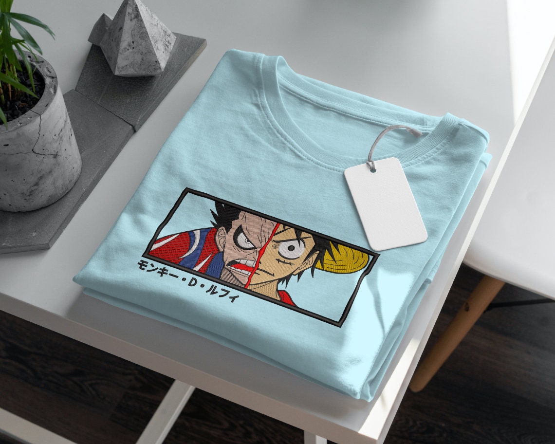 One Piece Anime Inspired Luffy Embroidery Designs Machine Etsy