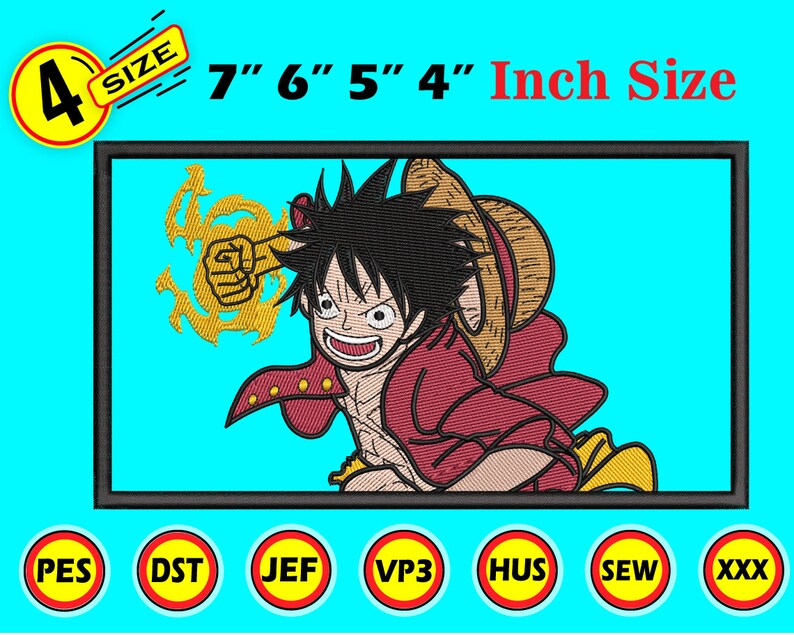 Anime Inspired Embroidery Designs Machine Embroidery Designs | Etsy
