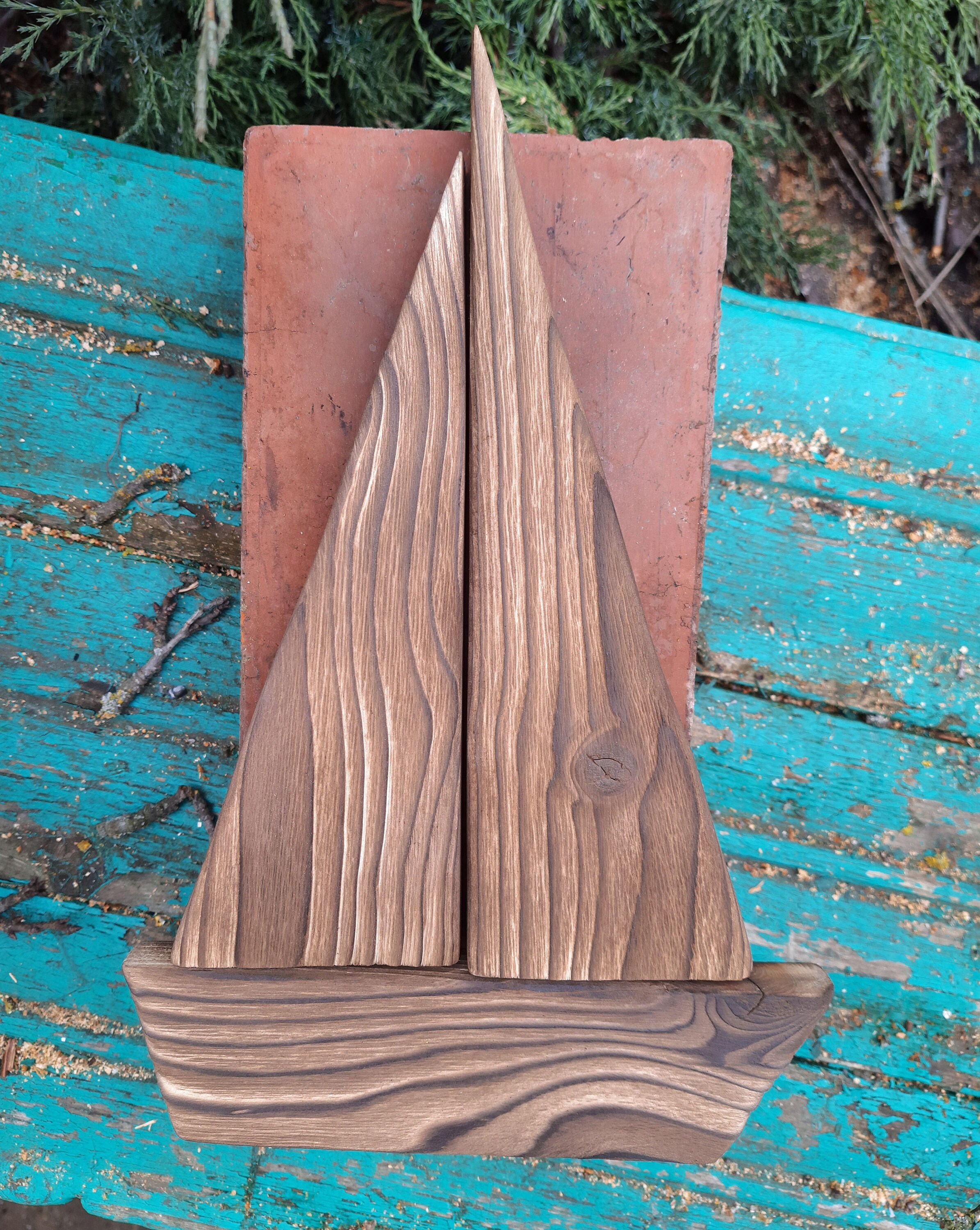 Blue Key holder wooden ship sailboat Key Organizer entryway Etsy