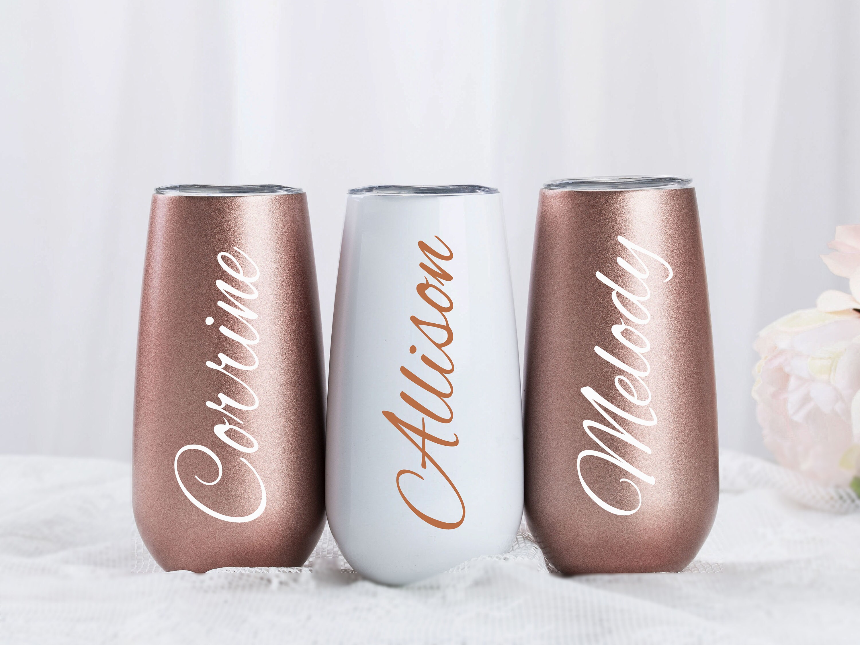 Personalized Champagne Wine Tumbler Champagne Flutes Etsy