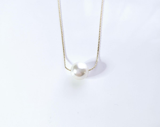 Truly Blessed pearl necklace on 18kt gold filled chain with lobster clasp