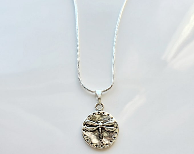 Silver Dragonfly necklace
