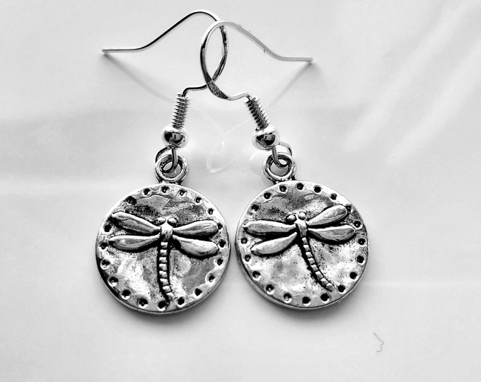 Silver Dragonfly earring