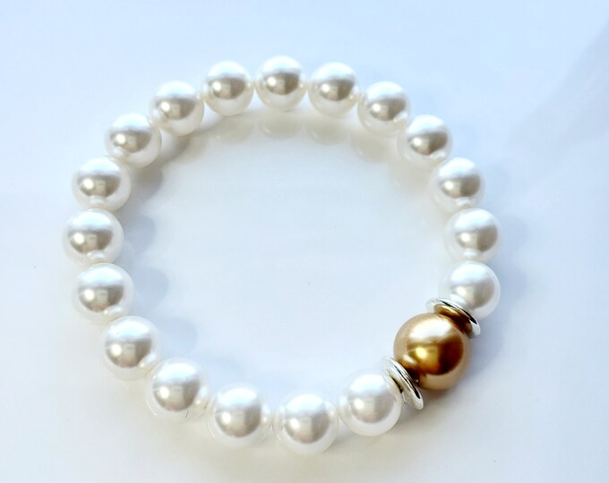 Austrian crystal pearl bracelet