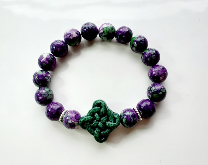 Ceramic Celtic knot bracelet