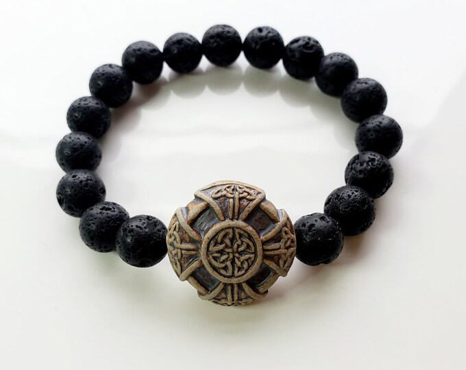 Mens Celtic shield bracelet