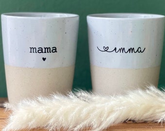 personalisierte Tasse | Kaffeetasse mit Namen | Keramik | Geschenk | Geburtstag | Getöpfert l Skandinavisch | Steingut Becher l Wunschtext