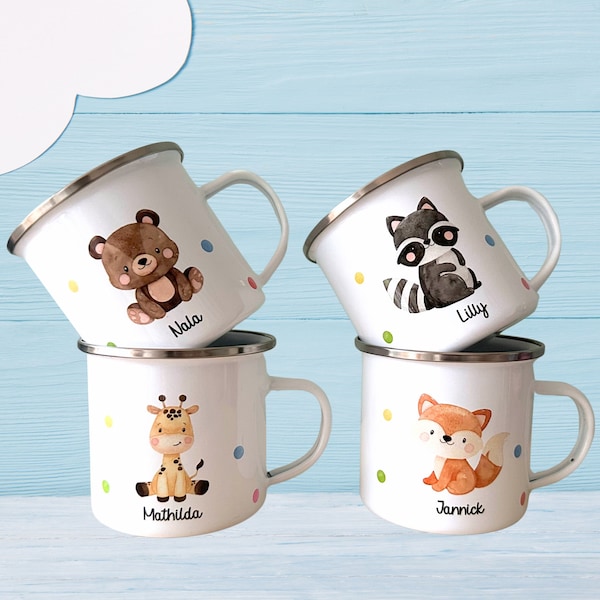 Personalisierte Tasse für Kinder | Emaille