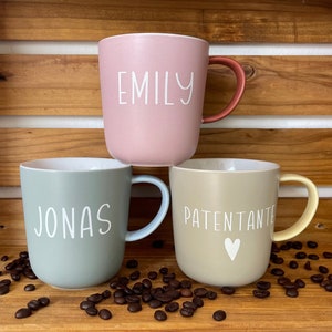 personalized mug | Coffee cup with name | Ceramic | Gift | birthday | Enamel l Wedding | Stoneware mug l desired text