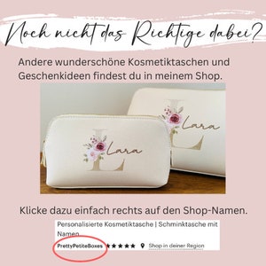 Personalisierte Kosmetiktasche Schminktasche mit Namen Samt Bild 9