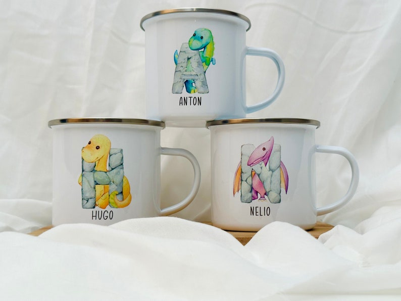 Personalisierte Tasse für Kinder Emaille Bild 1