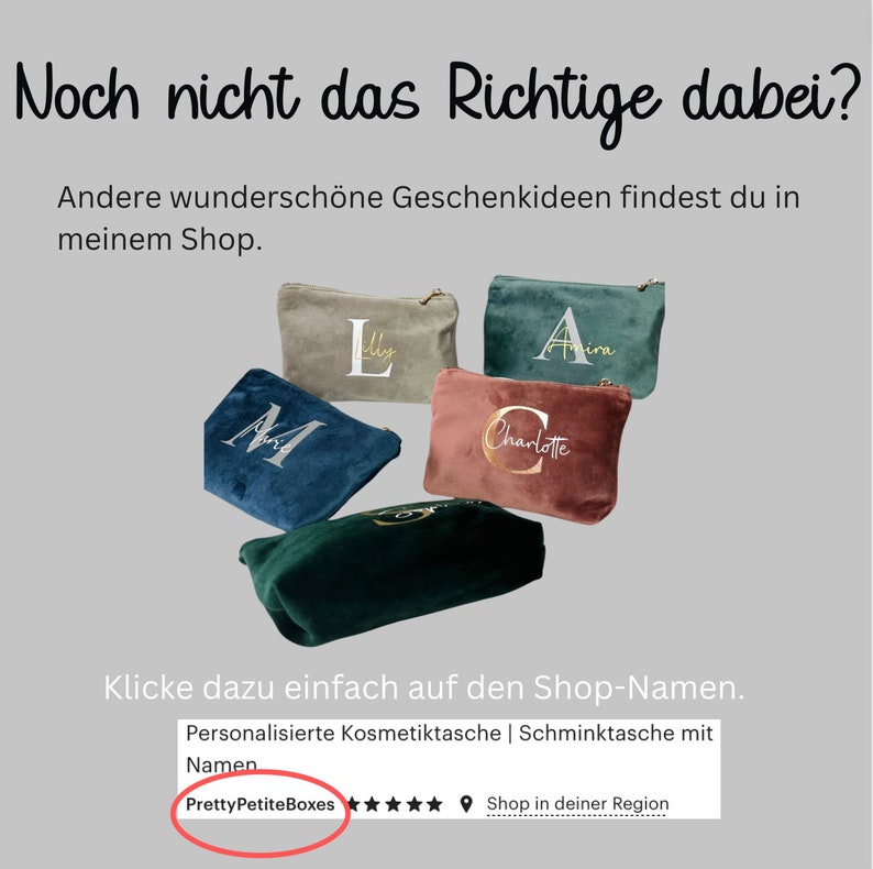 Personalisierte Kosmetiktasche Schminktasche mit Namen Jute Bild 9