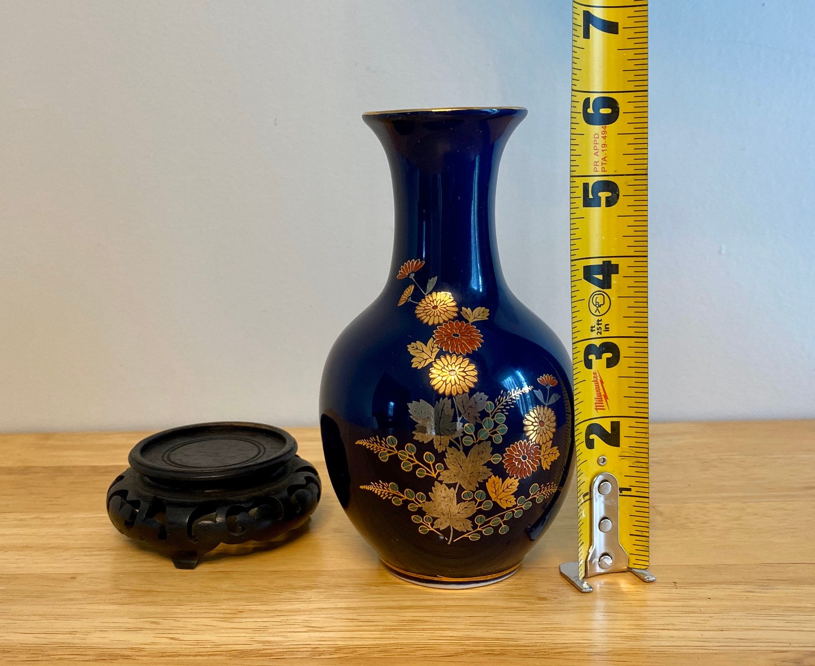 Vintage Handmade Floral Porcelain Vase Made in Taiwan - Etsy