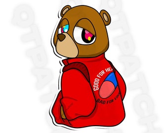 Graduation Bear x AKIRA Kanye West Waterproof Sticker