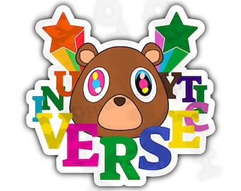 Graduation Bear Universecity Waterproof Sticker