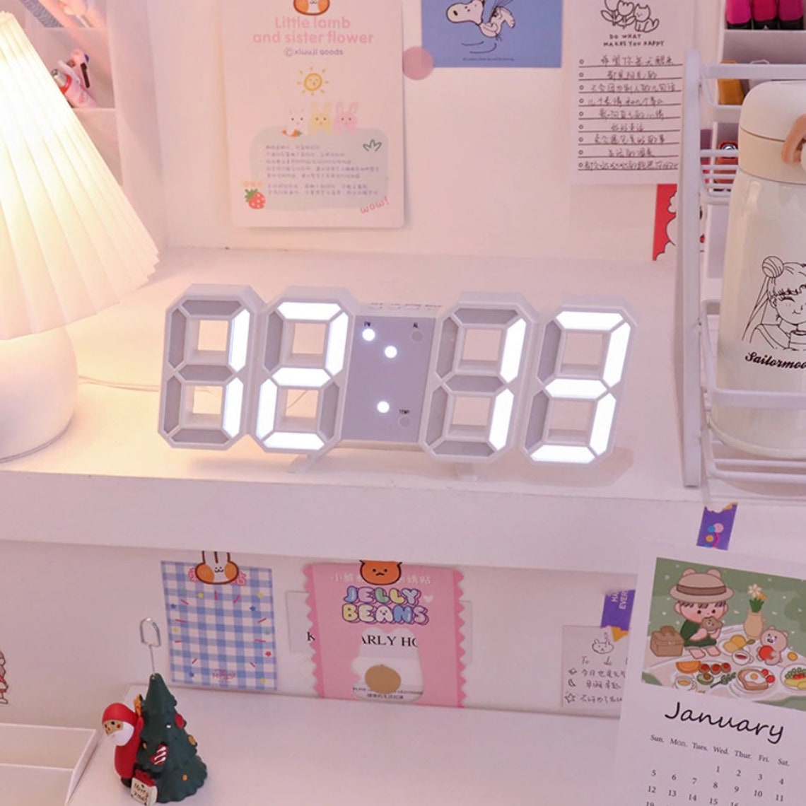 Cute Digital Clock / Korean Aesthetic Indie Style / Sveglia | Etsy