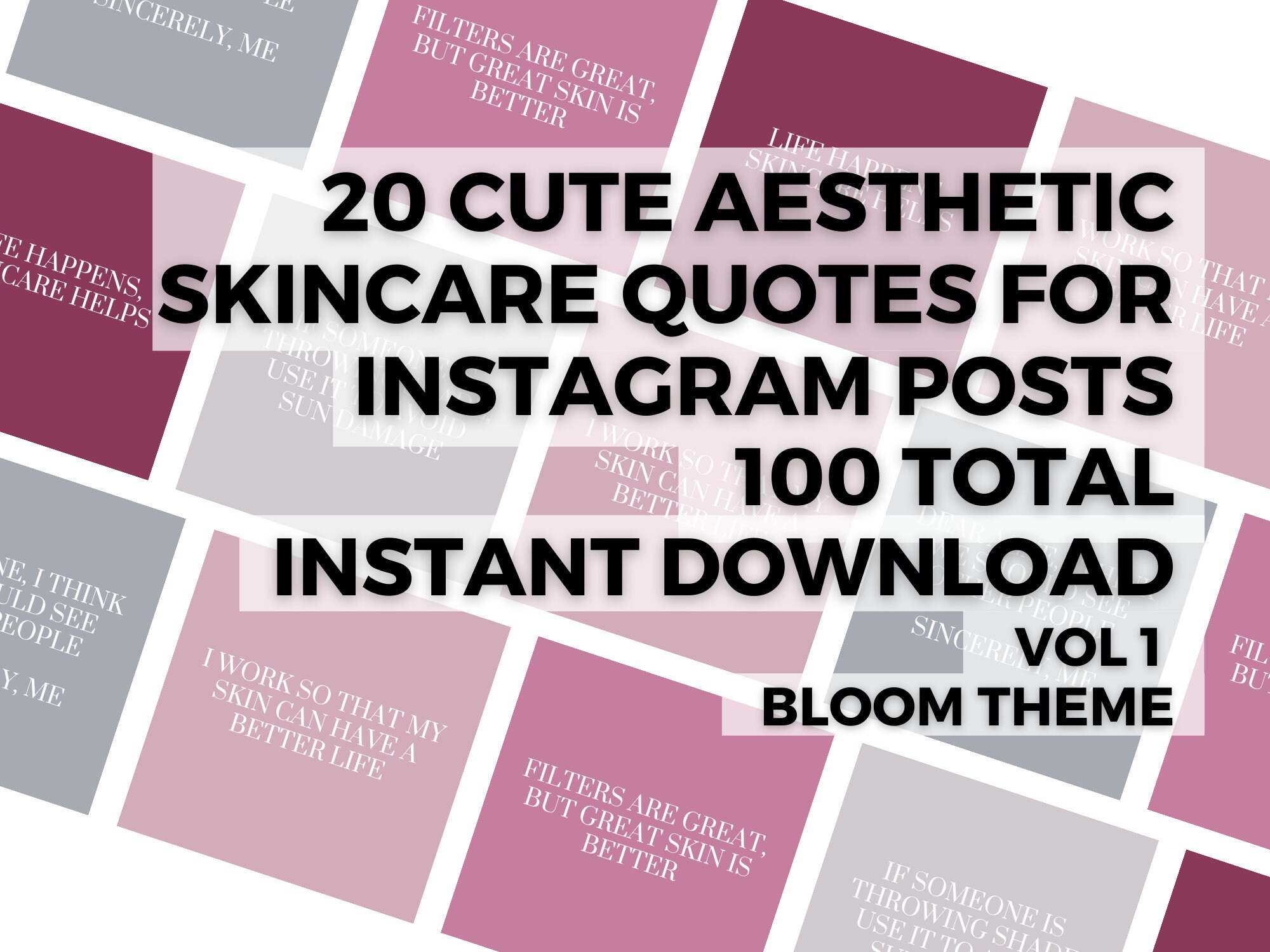 20 Ästhetische Hautpflege Sprüche Instagram Posts Hautpflege Etsy