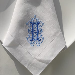 Personalized Monogrammed Napkins, Custom Linen Napkins, Monogrammed Linen Dinner Napkins Embroidered, Wedding Napkins