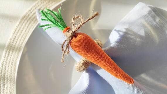 Carrot shop napkin rings