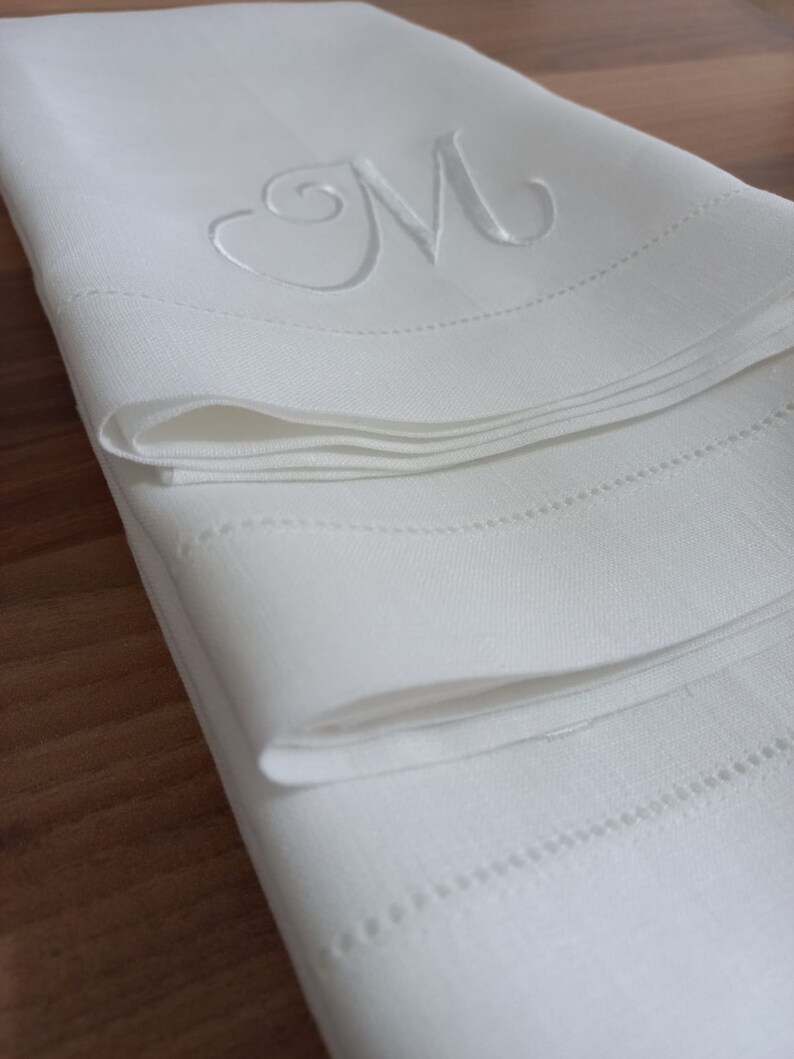 Monogrammed Linen Napkins Linen Wedding Napkins Embroidered Etsy