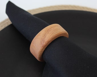 Wooden Napkin Ring, Beech Wood Square Napkin Ring, Oak Napkin Ring, Kitchen Decor, Smooth Wooden Napkin Ring, Oak Table Decor