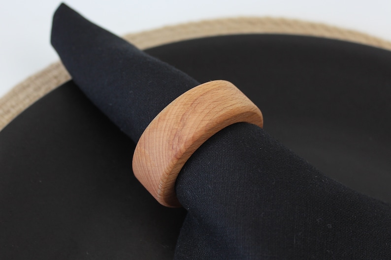 Wooden Napkin Ring Boho Napkin Ring Naturel Wooden Napkin Etsy