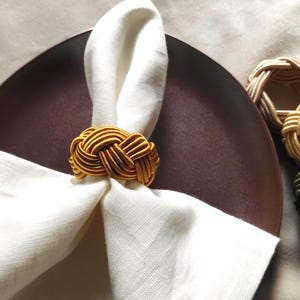 Anelli per tovaglioli colorati, anelli per tovaglioli con nodo in rayon, porta tovaglioli, anelli per tovaglioli a forma di testa di turco, anelli per tovaglioli in rayon, anelli per tovaglioli da matrimonio