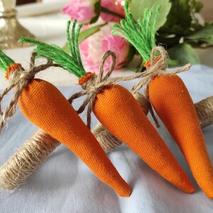 Easter Napkin Rings, Carrot Napkin Ring, Cloth Carrot Napkin Holder, Easter Table Decor, Easter Kitchen Decor, Easter Carrot Table Decor image 8