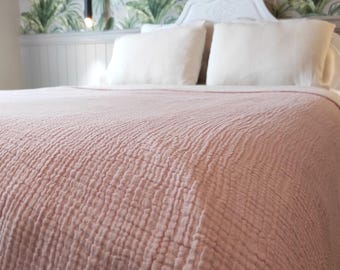 Soft Organic Cotton Gauze Blanket, Muslin King Queen Bedspread, Muslin Throw Blanket, 4 Layered Gauze Cotton Throw Blanket