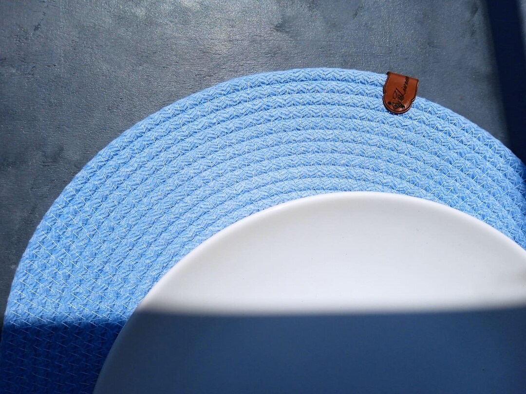 Colorful Rope Placemat Set, Cotton Rope Placemat, Hand Woven Cotton