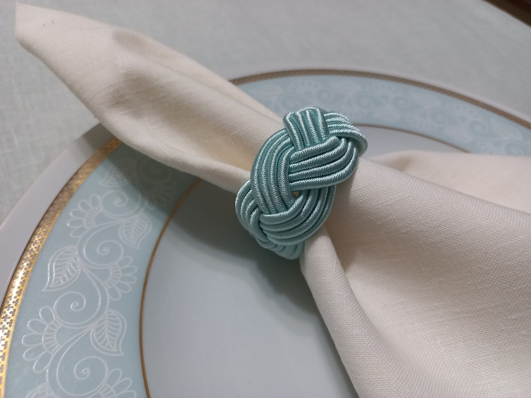 Turquoise Napkin Rings Turks Head Napkin Ring Rayon Napkin Etsy