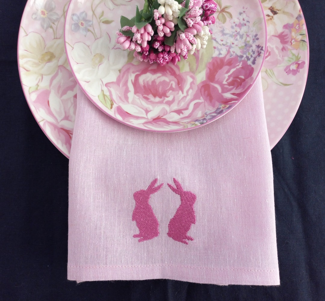 Easter Dinner Napkin, Easter Bunny Napkin, Easter Napkins, Organic