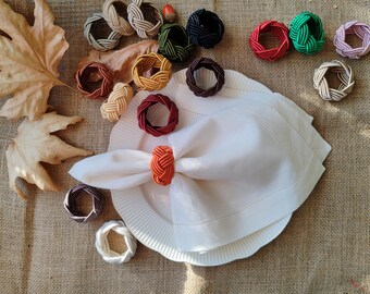 6 Pezzi Portatovaglioli Fatti a Mano, Anelli per Tovaglioli Intrecciati, Anelli Tovagliolo Decorativi, Anelli per Tovaglioli da Tavola, Anelli per Tovaglioli, per Decorazioni, Tavola, Festa