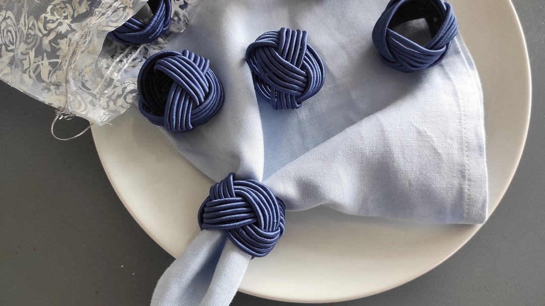 Navy Blue Napkin Rings, Sailor Napkin Ring, Rayon Napkin Holder