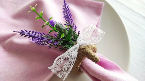 Purple napkin rings deals
