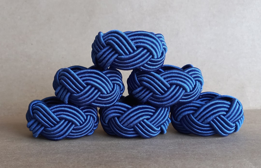 Navy Blue Napkin Rings, Sailor Napkin Ring, Rayon Napkin Ring, Wedding