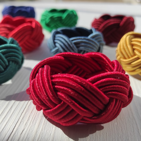 Colorful Napkin Rings, Rayon Napkin Ring, Wedding Napkin Ring, Kitchen Decor, Rayon Knot Napkin Rings, Sailor Napkin Ring, Napkin Holders